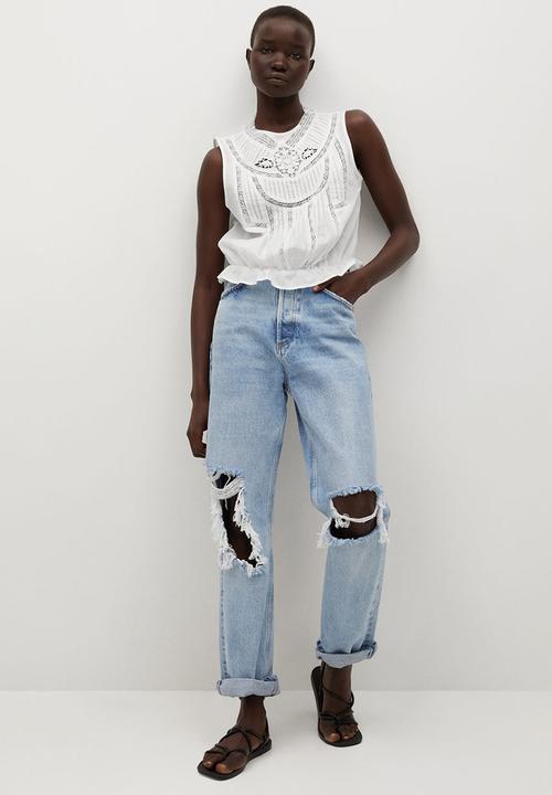 MANGO - Blouse yasmina - white