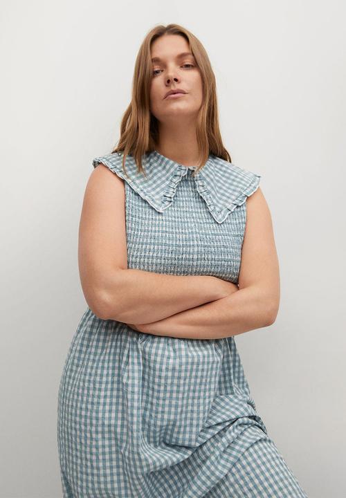 Violeta by Mango - Plus dress vanessa - aqua