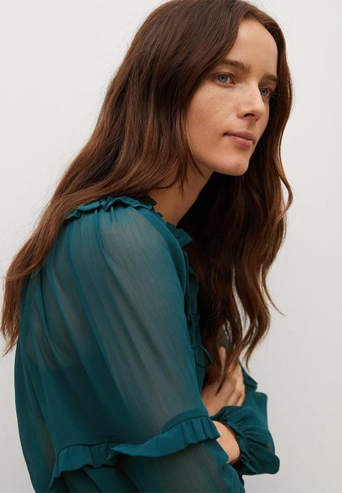 MANGO - Blouse pachi - green