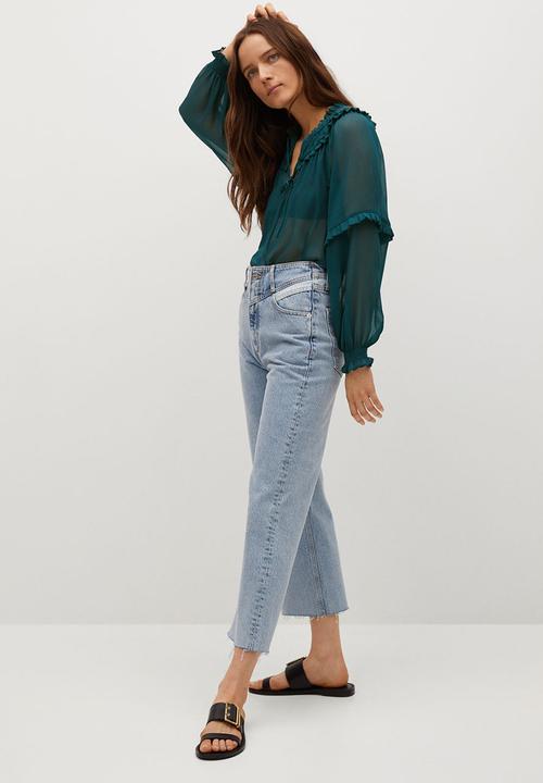 MANGO - Blouse pachi - green