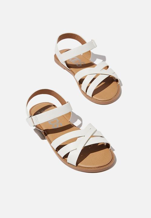 Cotton On - Fisherman triple cross sandal - white