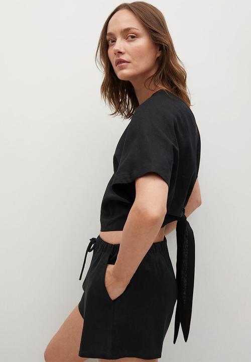 MANGO - Blouse laci - black