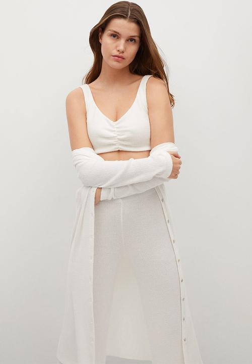 MANGO - Cardigan frida - white