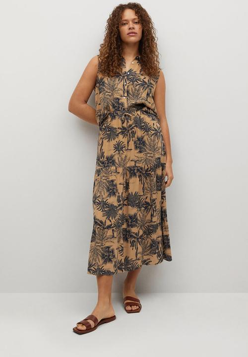 Violeta by Mango - Plus skirt waitopi - light pastel brown