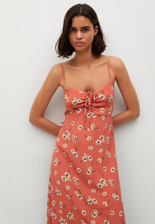 MANGO - Dress illeta - orange