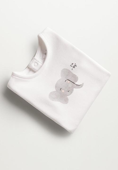 MANGO - Camiseta big - white