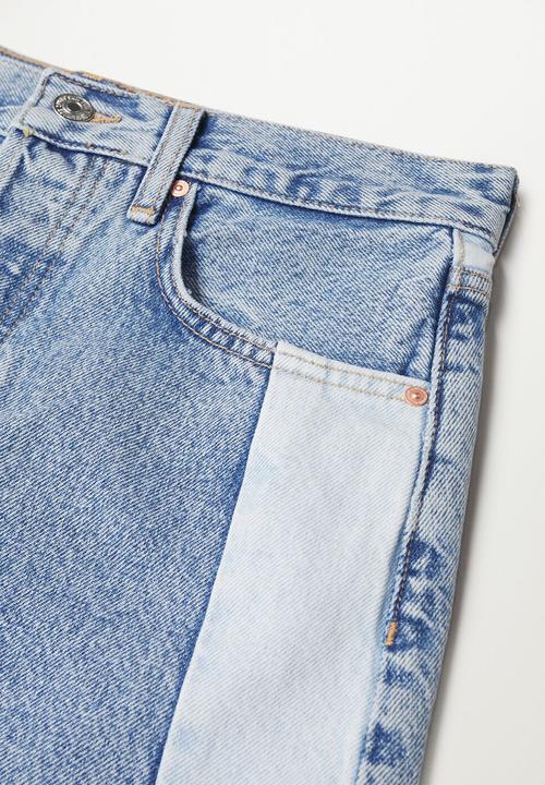 MANGO - Skirt grace - open blue