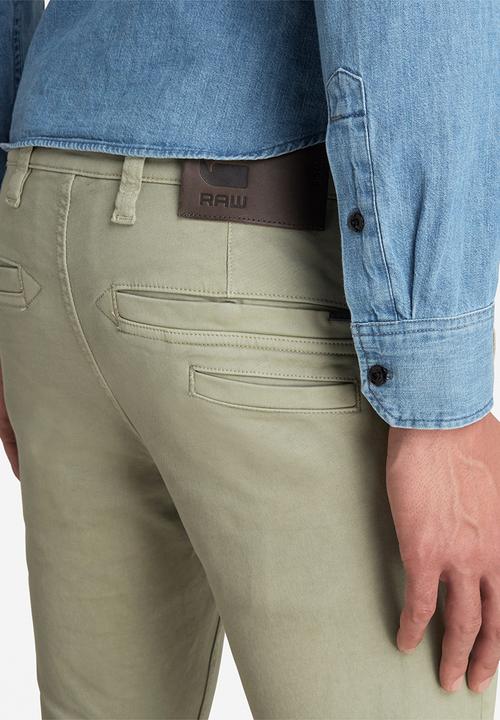 G-STAR - Skinny chino - grege green gd