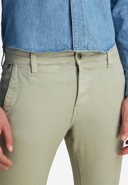 G-STAR - Skinny chino - grege green gd