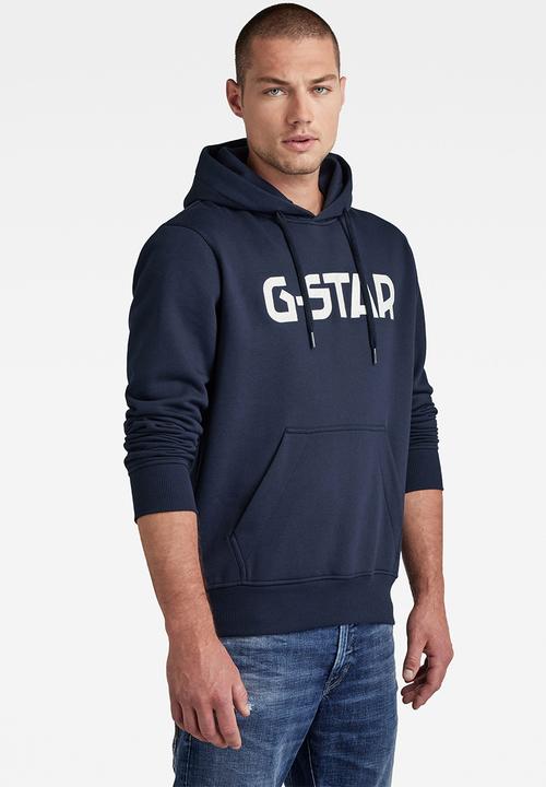 G-STAR - G-star hooded sweater - mazarine blue