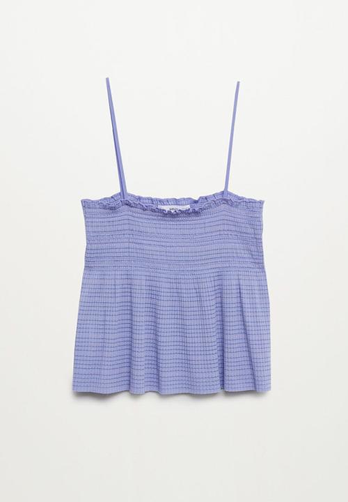 MANGO - Top adelina - light pastel blue