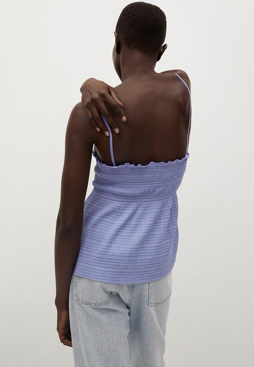 MANGO - Top adelina - light pastel blue