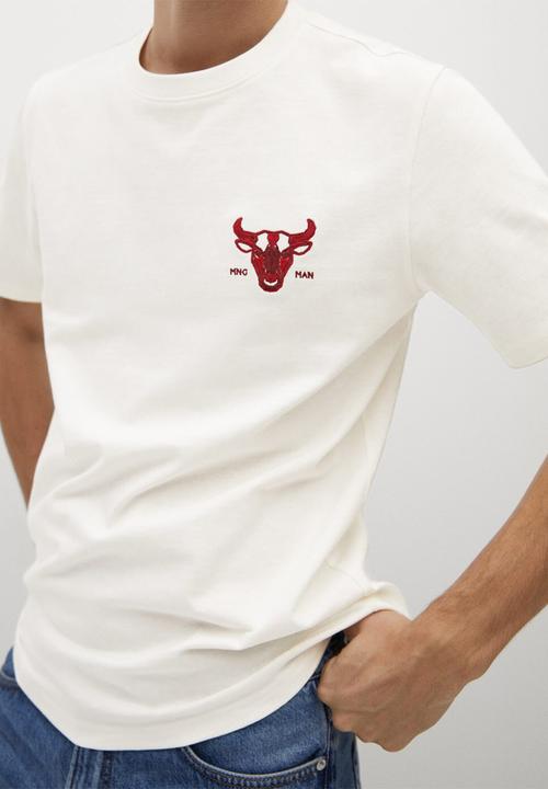 MANGO - Vaca short sleeve T-shirt - white