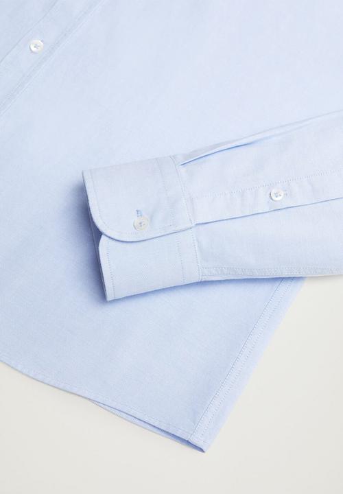 MANGO - Oxford long sleeve shirt - pastel blue