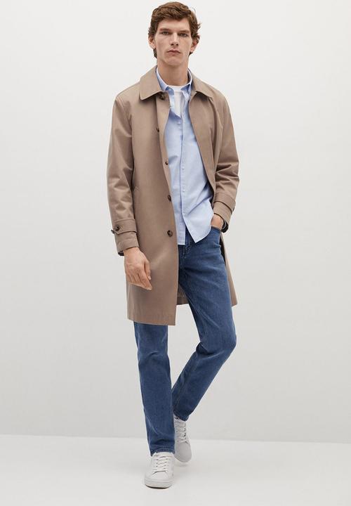 MANGO - Oxford long sleeve shirt - pastel blue
