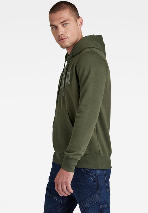 G-STAR - G-star hooded sweater - dk bronze green