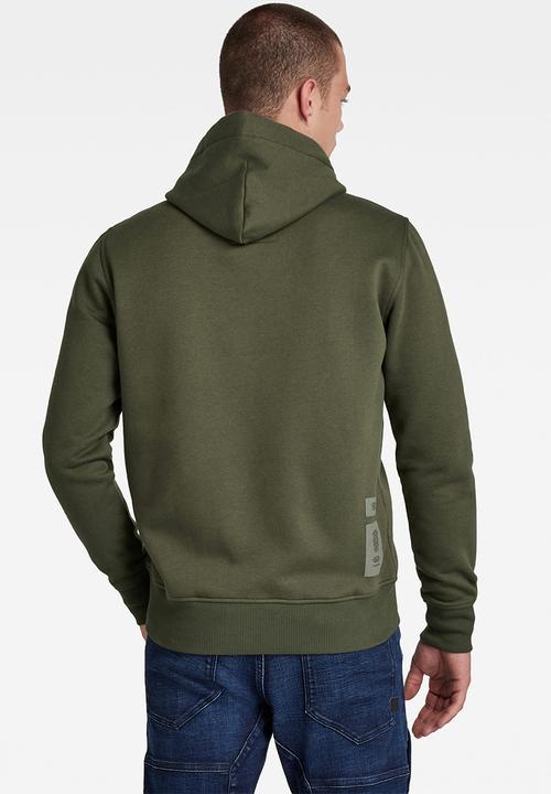 G-STAR - G-star hooded sweater - dk bronze green