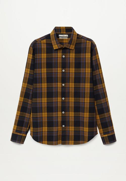 MANGO - Cabi long sleeve shirt - dark yellow