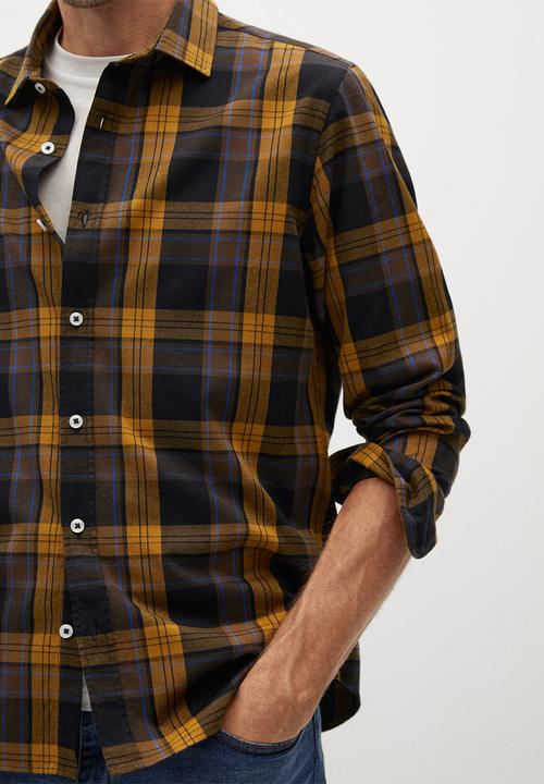 MANGO - Cabi long sleeve shirt - dark yellow