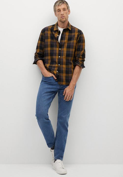 MANGO - Cabi long sleeve shirt - dark yellow