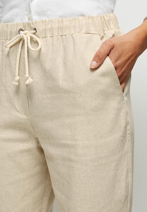 edit - Soft linen jogger - natural