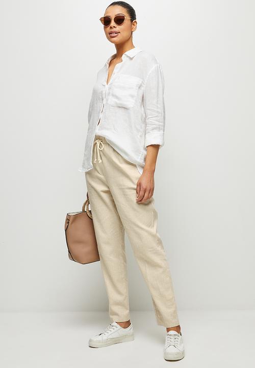 edit - Soft linen jogger - natural