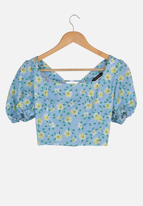 Trendyol - Balloon sleeve blouse - blue