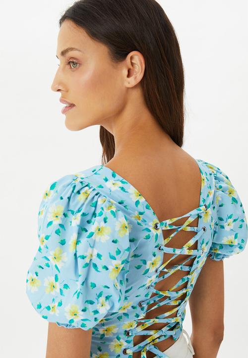 Trendyol - Balloon sleeve blouse - blue