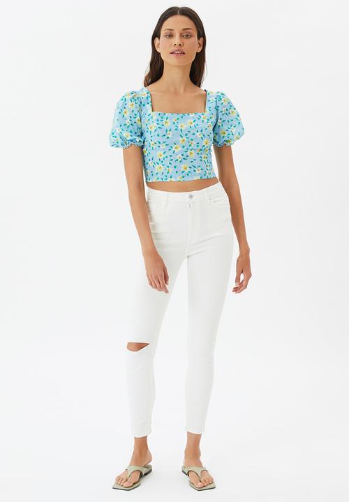 Trendyol - Balloon sleeve blouse - blue