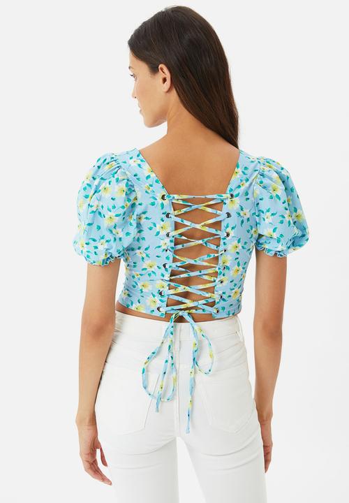 Trendyol - Balloon sleeve blouse - blue