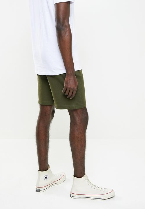 Brave Soul - City fleece shorts - mid khaki