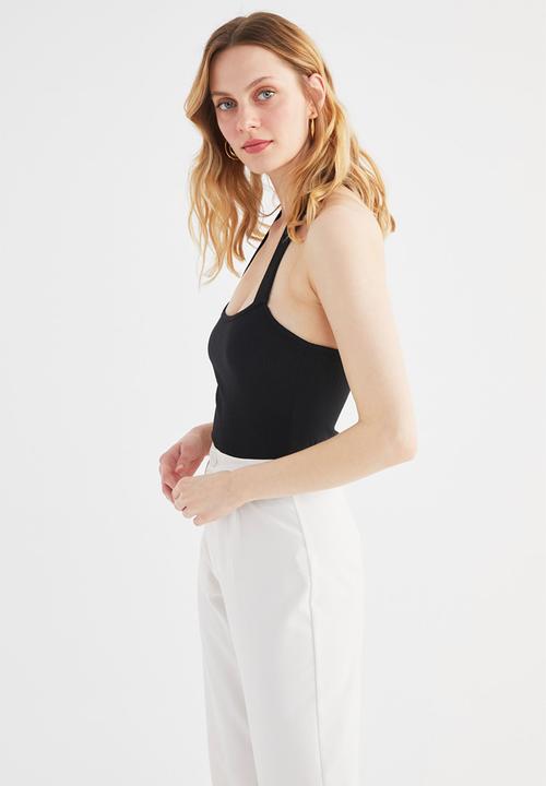 Trendyol - Tie detailed knitted blouse - black