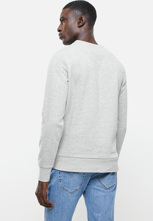 Brave Soul - Kravitz utility sweater - light grey marl