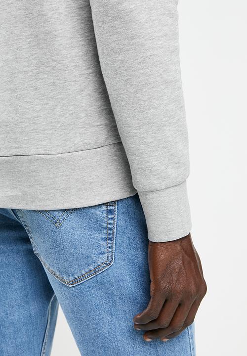Brave Soul - Kravitz utility sweater - light grey marl
