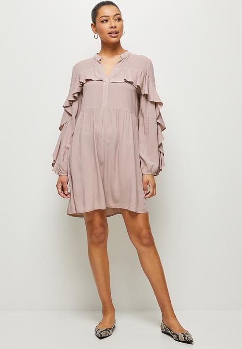 MILLA - Ruffle sleeve mini shirt - mauve