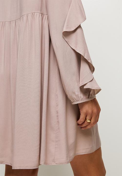 MILLA - Ruffle sleeve mini shirt - mauve