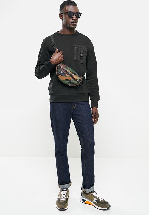 Brave Soul - Kravitz utility sweater - jet black