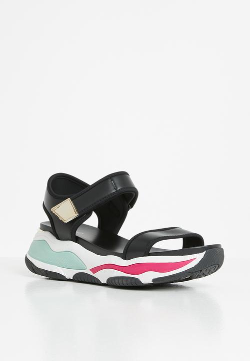 ALDO - Adweaven flatform sandal - black