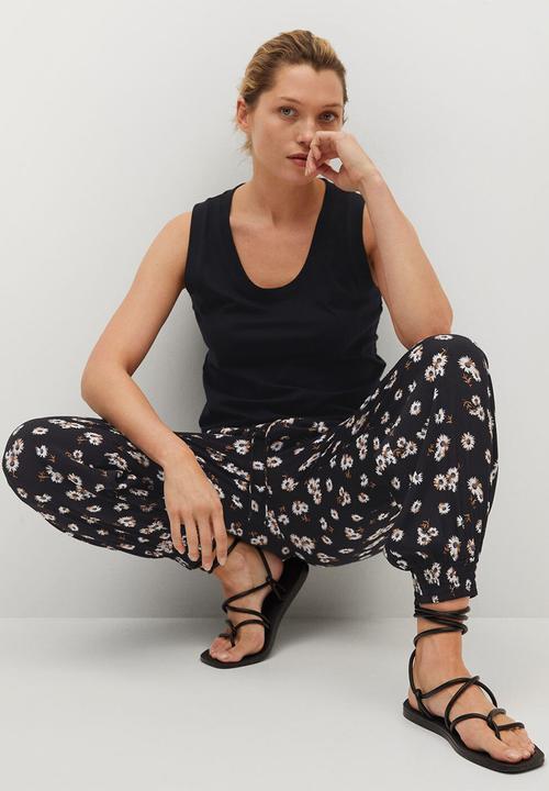 MANGO - Trousers kim / black