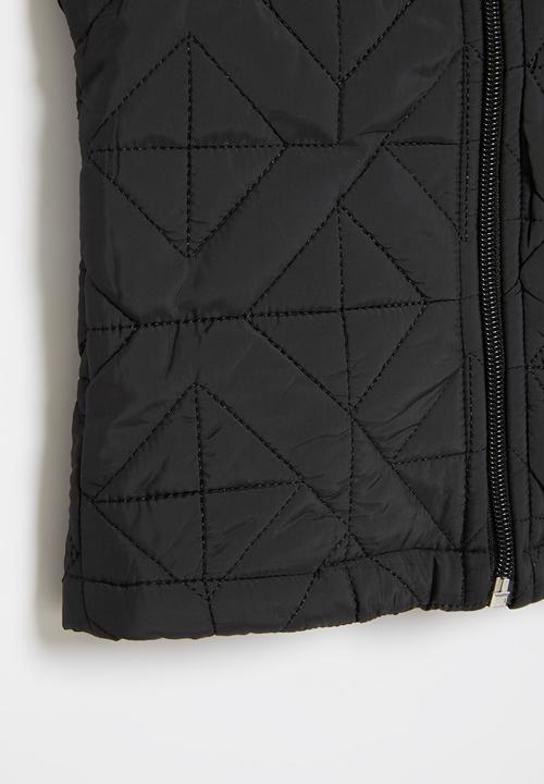 Pop Candy - Baby boys sleeveless puffer jacket - black
