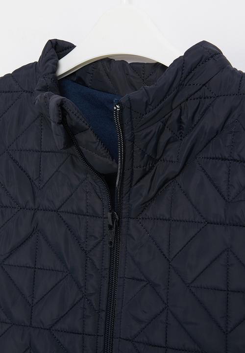 Pop Candy - Baby boys sleeveless puffer jacket - navy