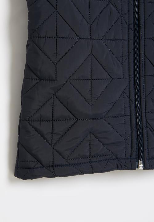 Pop Candy - Baby boys sleeveless puffer jacket - navy