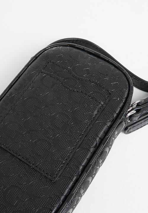 GUESS - Terence mini top zip crossbody - black