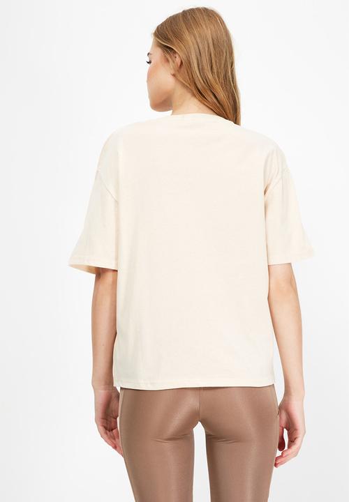 Trendyol - Knitted T-shirt - beige