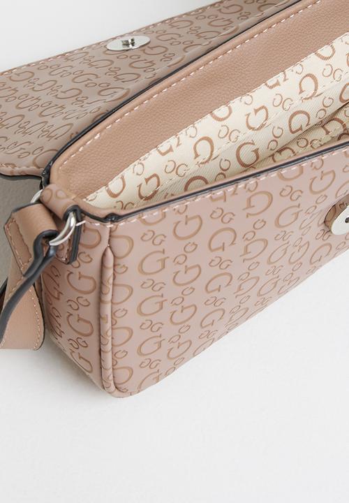 GUESS - Karlan mini flap crossbody - dusty mauve