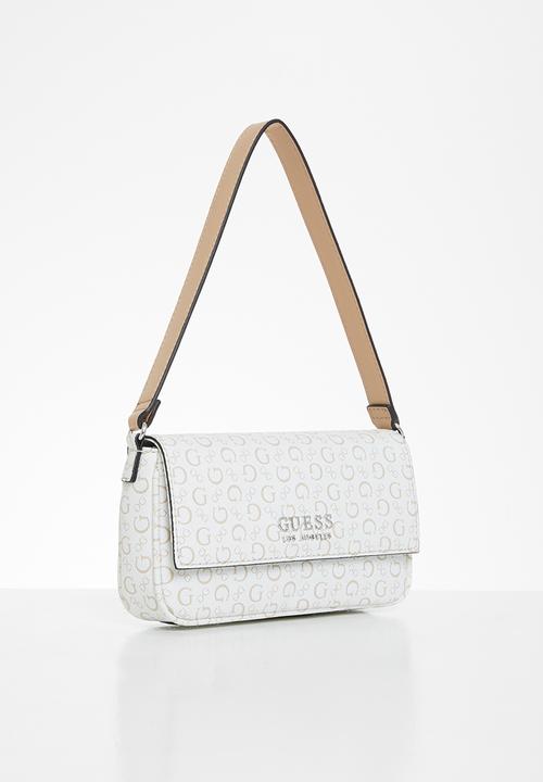 GUESS - Karlan mini flap crossbody - white