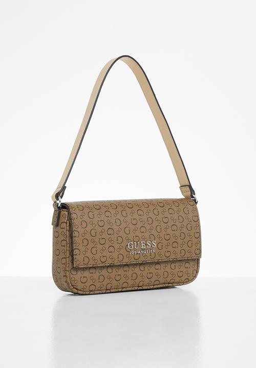 GUESS - Karlan mini flap crossbody - cocoa