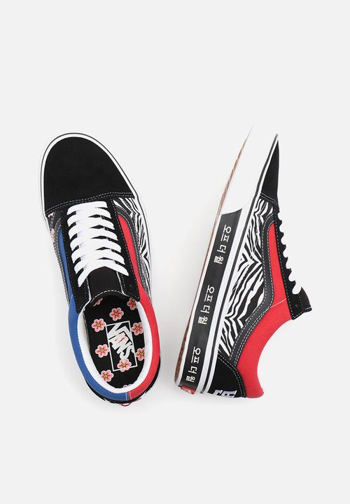 Vans - Old skool - (korean typography) racing red/true blue