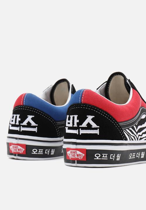 Vans - Old skool - (korean typography) racing red/true blue