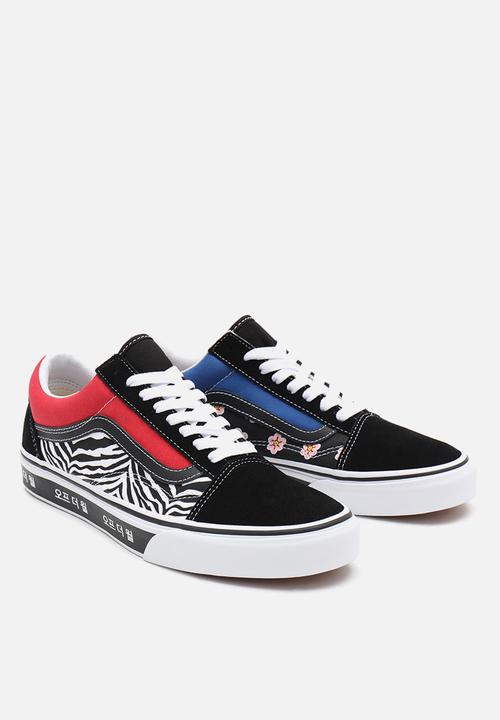 Vans - Old skool - (korean typography) racing red/true blue